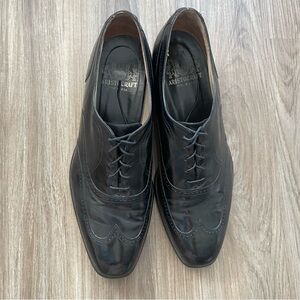 Vintage Johnston & Murphy Aristocraft Black Wingtip Oxfords Men’s 10.5 D USA